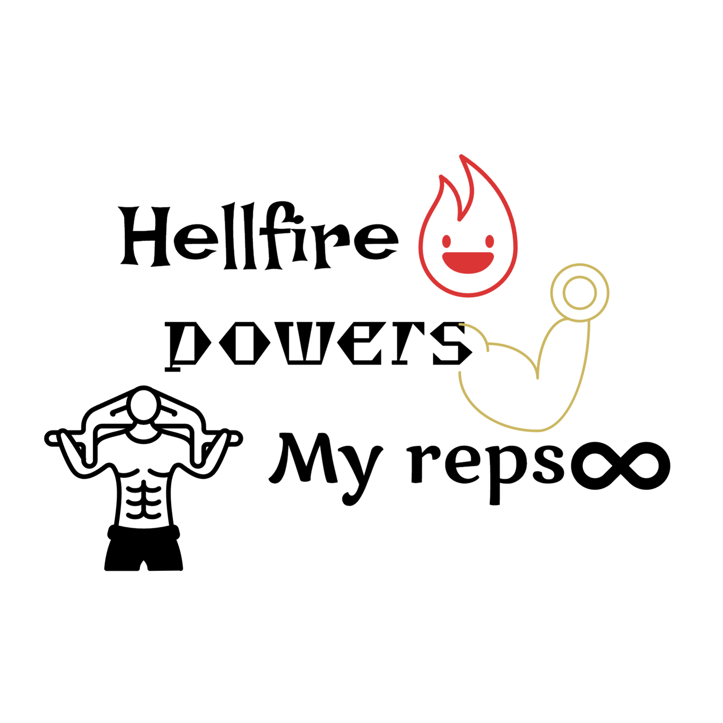 Hellfire Power My Reps – Premium Gym Graphic Tee