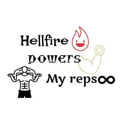 Hellfire Power My Reps – Premium Gym Graphic Tee