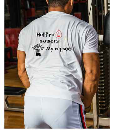 Hellfire Power My Reps – Premium Gym Graphic Tee